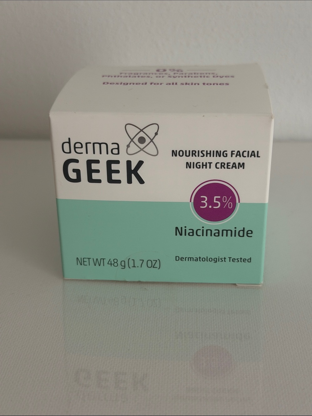 DermaGeek Niacinamide Nourishing Night Cream - Mint & White